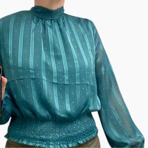 Elegant Teal Blouse